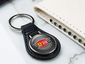 Ferrari Custodia Chiavi In Pelle Sodo Top Finitura Lucida